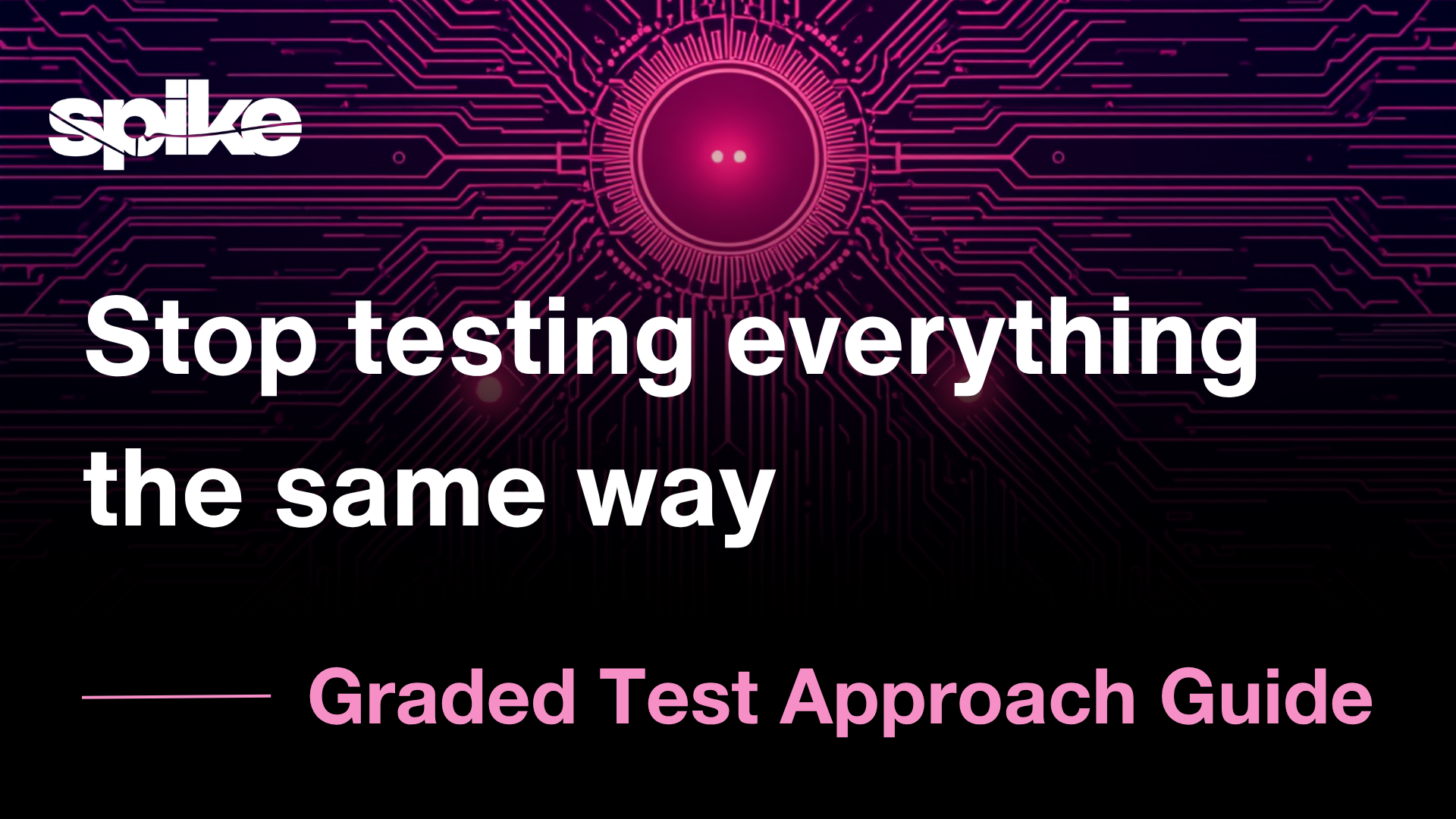 Stop testing everything the same way. Your systems are unpredictable but your testing philosophy doesn't need to be.